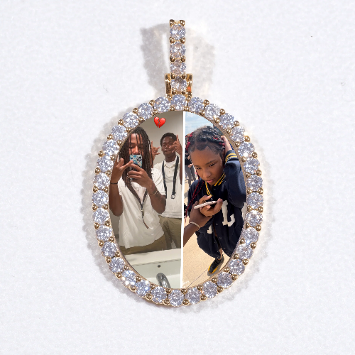 3D Oval Custom Picture Pendant