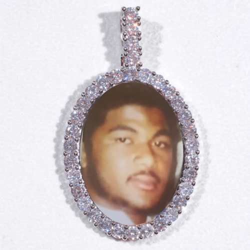 Large 3D Oval Custom Picture Pendant