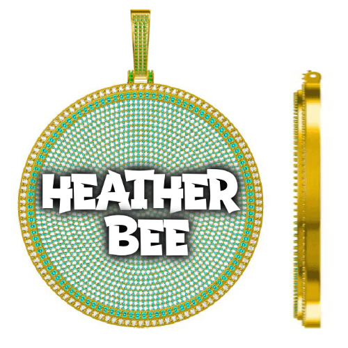 CUSTOM LETTER NECKLACE 3D BIG DISC