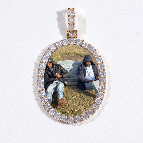 3D Oval Custom Picture Pendant