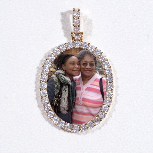 3D Oval Custom Picture Pendant