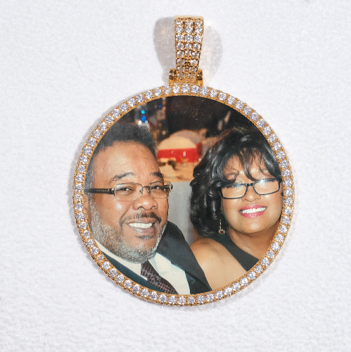 MEDIUM 3D CIRCLE CUSTOM PICTURE PENDANT