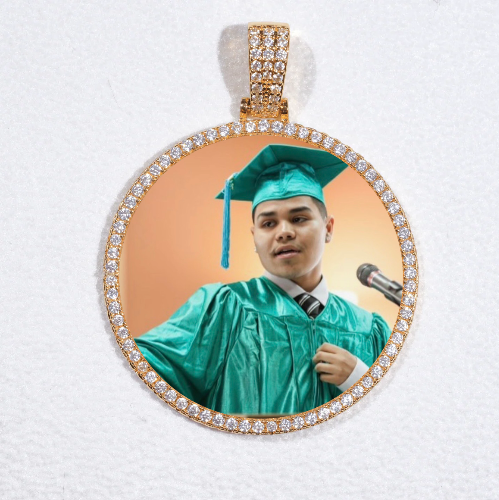 MEDIUM 3D CIRCLE CUSTOM PICTURE PENDANT