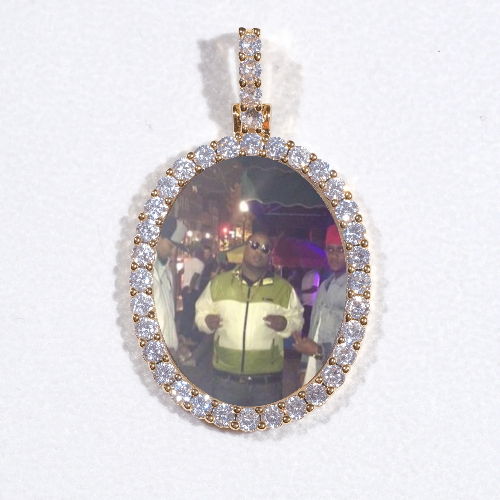 3D Oval Custom Picture Pendant