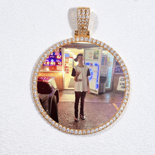 MEDIUM 3D CIRCLE CUSTOM PICTURE PENDANT
