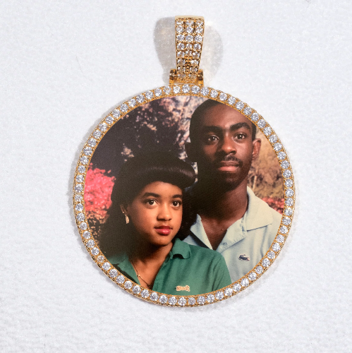 MEDIUM 3D CIRCLE CUSTOM PICTURE PENDANT