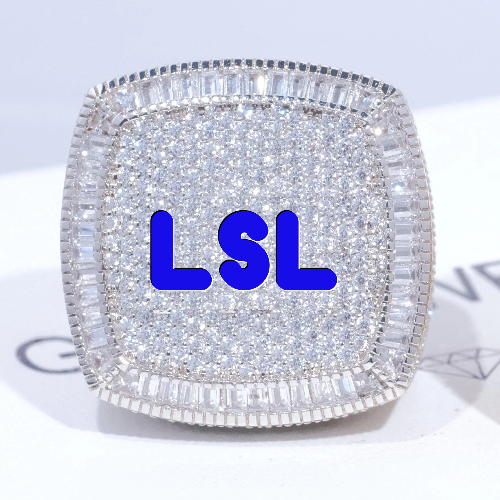 CUSTOM LETTER 3D ICED RING