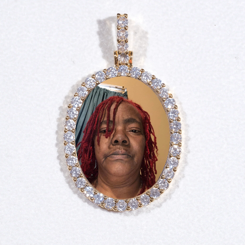 3D Oval Custom Picture Pendant