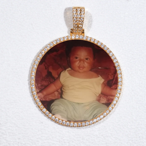 MEDIUM 3D CIRCLE CUSTOM PICTURE PENDANT