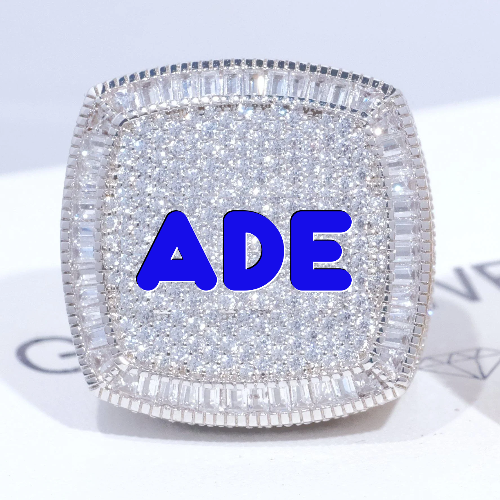 CUSTOM LETTER 3D ICED RING