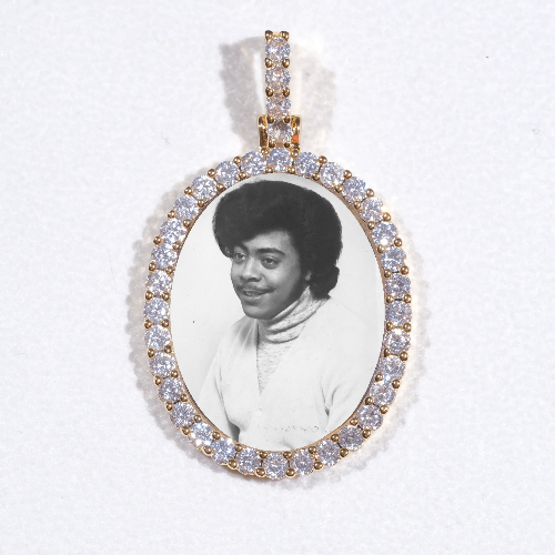 3D Oval Custom Picture Pendant