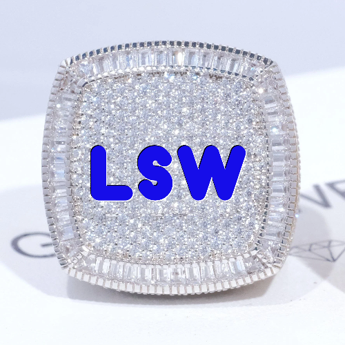CUSTOM LETTER 3D ICED RING