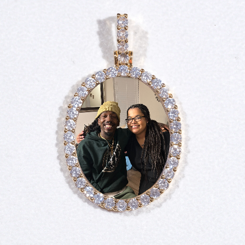 3D Oval Custom Picture Pendant
