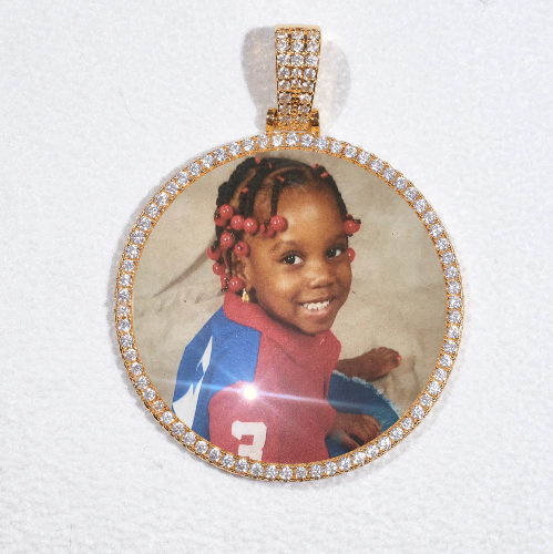 MEDIUM 3D CIRCLE CUSTOM PICTURE PENDANT