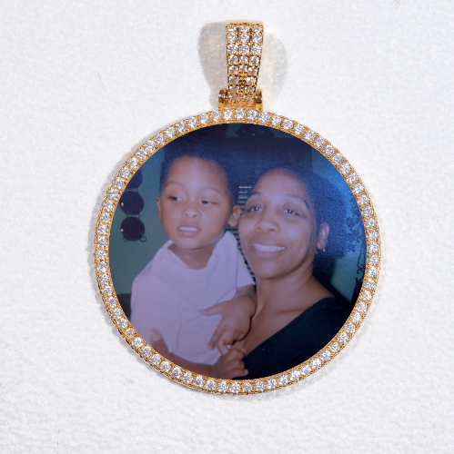 MEDIUM 3D CIRCLE CUSTOM PICTURE PENDANT