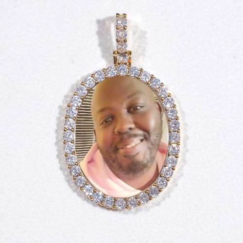 3D Oval Custom Picture Pendant