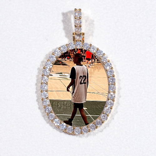3D Oval Custom Picture Pendant