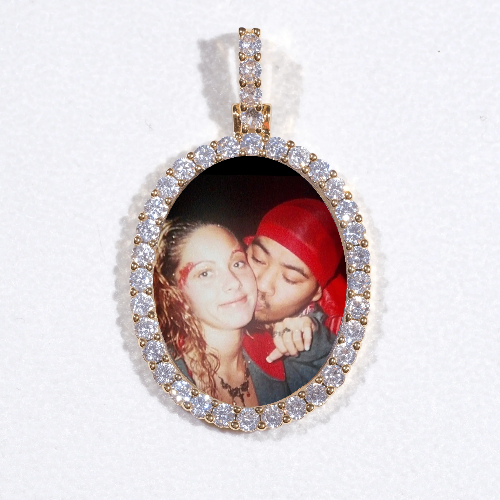 3D Oval Custom Picture Pendant
