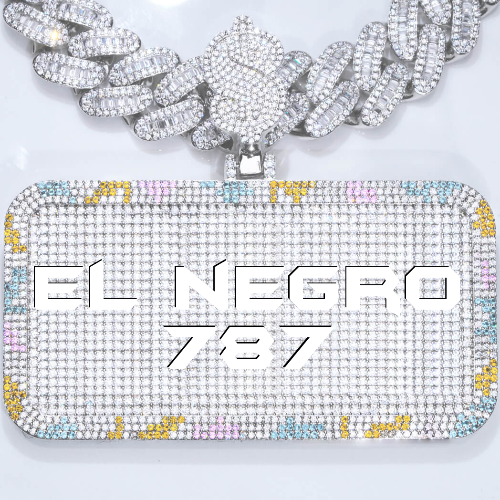 CUSTOM LETTER NECKLACE 3D COLORFUL SQUARE