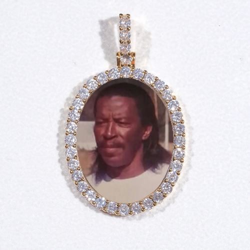 3D Oval Custom Picture Pendant