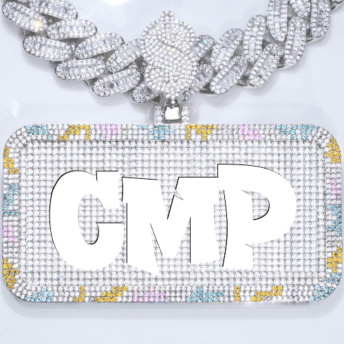 CUSTOM LETTER NECKLACE 3D COLORFUL SQUARE