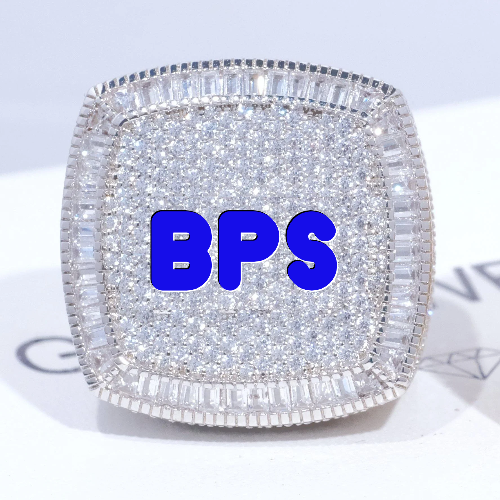 CUSTOM LETTER 3D ICED RING