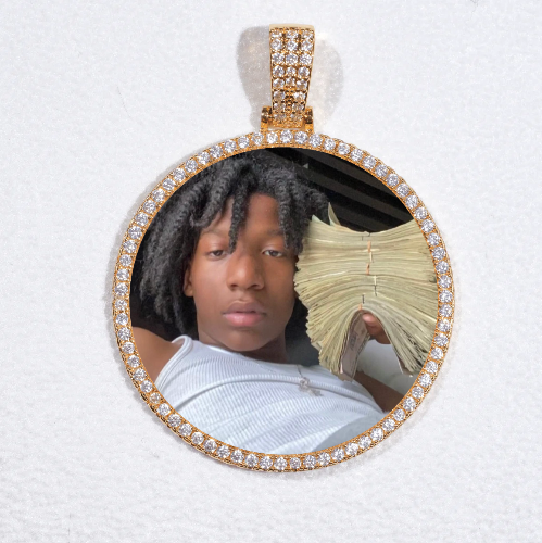 MEDIUM 3D CIRCLE CUSTOM PICTURE PENDANT