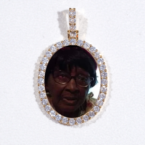 3D Oval Custom Picture Pendant