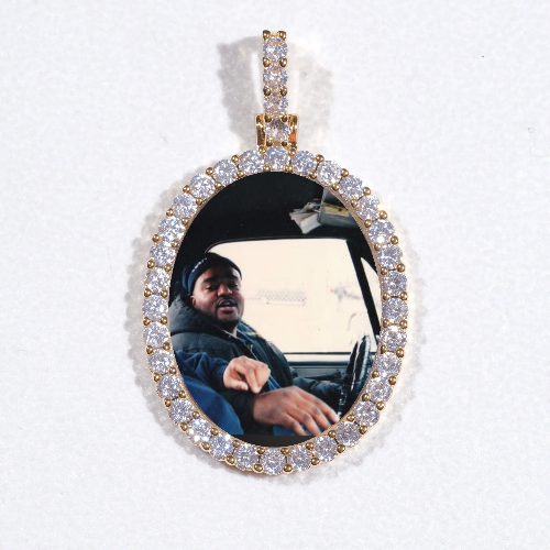 3D Oval Custom Picture Pendant