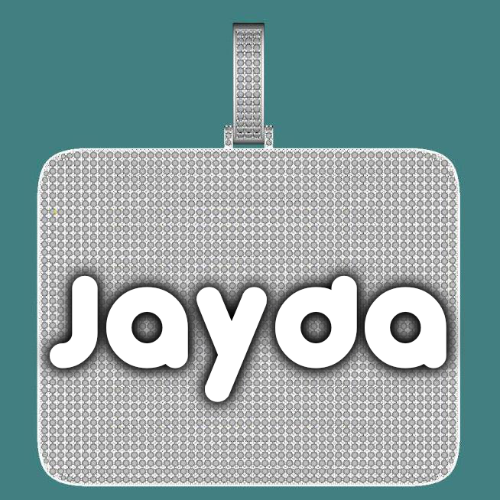 CUSTOM LETTER NECKLACE 3D BIG SQUARE