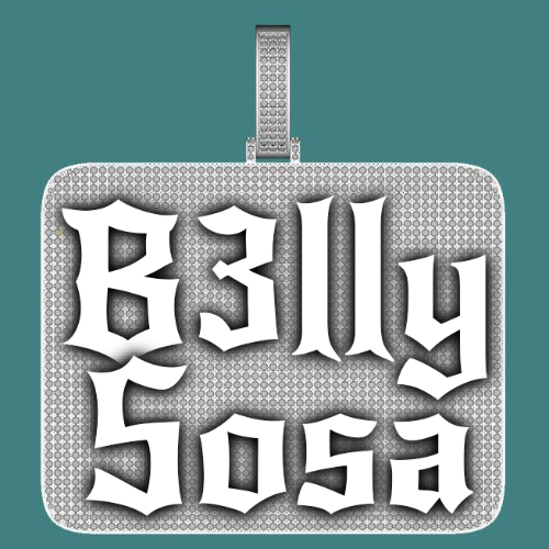 CUSTOM LETTER NECKLACE 3D BIG SQUARE