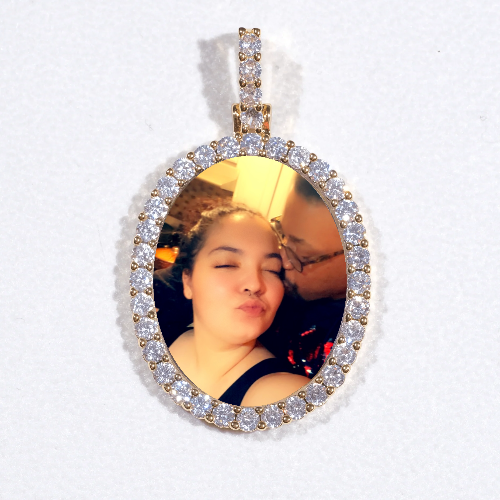 3D Oval Custom Picture Pendant