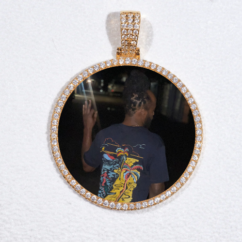 MEDIUM 3D CIRCLE CUSTOM PICTURE PENDANT