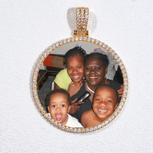 MEDIUM 3D CIRCLE CUSTOM PICTURE PENDANT