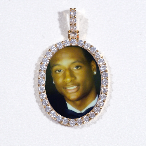 3D Oval Custom Picture Pendant