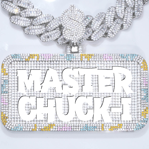 CUSTOM LETTER NECKLACE 3D COLORFUL SQUARE