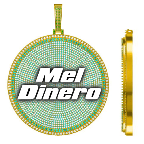 CUSTOM LETTER NECKLACE 3D BIG DISC