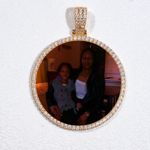 MEDIUM 3D CIRCLE CUSTOM PICTURE PENDANT