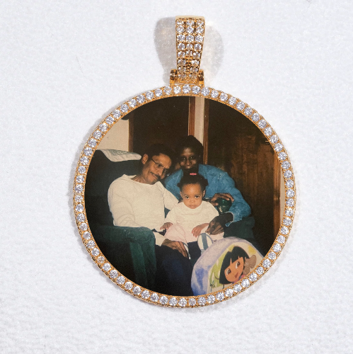 MEDIUM 3D CIRCLE CUSTOM PICTURE PENDANT