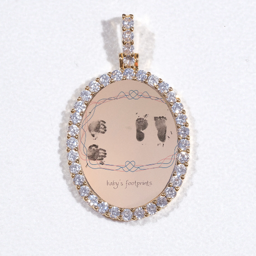 3D Oval Custom Picture Pendant