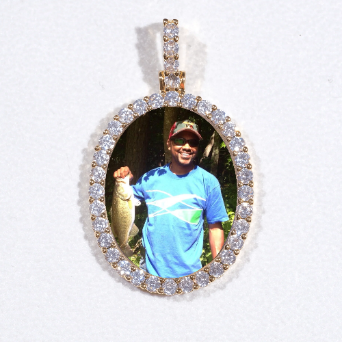 3D Oval Custom Picture Pendant