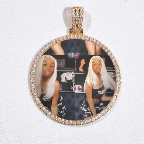 MEDIUM 3D CIRCLE CUSTOM PICTURE PENDANT