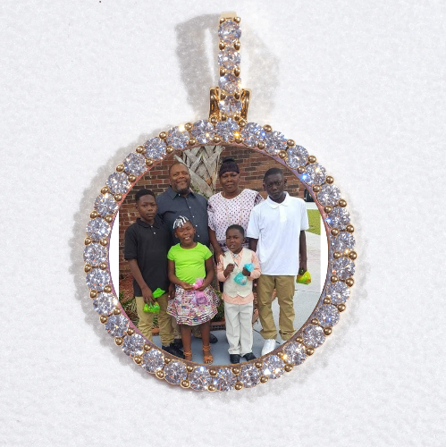 3D CIRCLE CUSTOM PICTURE PENDANT SMALL SIZE