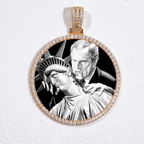 MEDIUM 3D CIRCLE CUSTOM PICTURE PENDANT