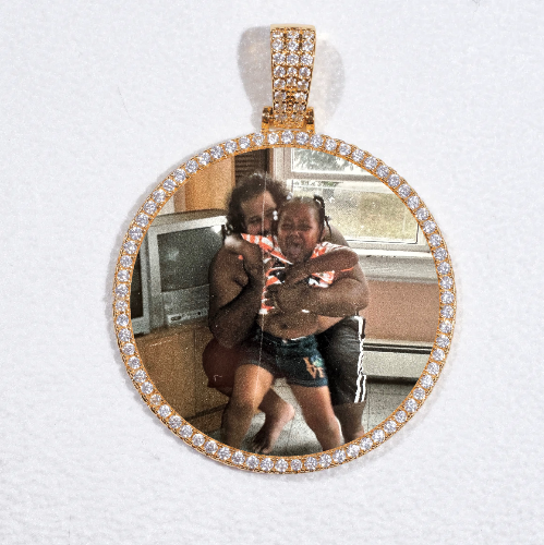 MEDIUM 3D CIRCLE CUSTOM PICTURE PENDANT