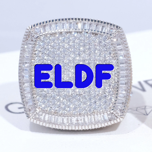 CUSTOM LETTER 3D ICED RING