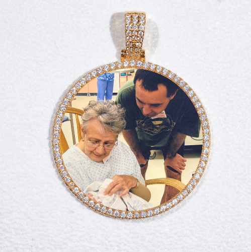 MEDIUM 3D CIRCLE CUSTOM PICTURE PENDANT