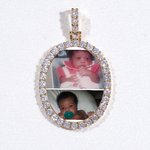 3D Oval Custom Picture Pendant