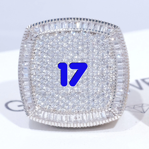 CUSTOM LETTER 3D ICED RING