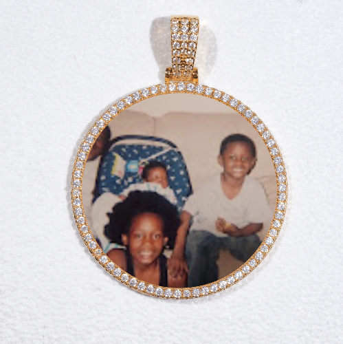 MEDIUM 3D CIRCLE CUSTOM PICTURE PENDANT